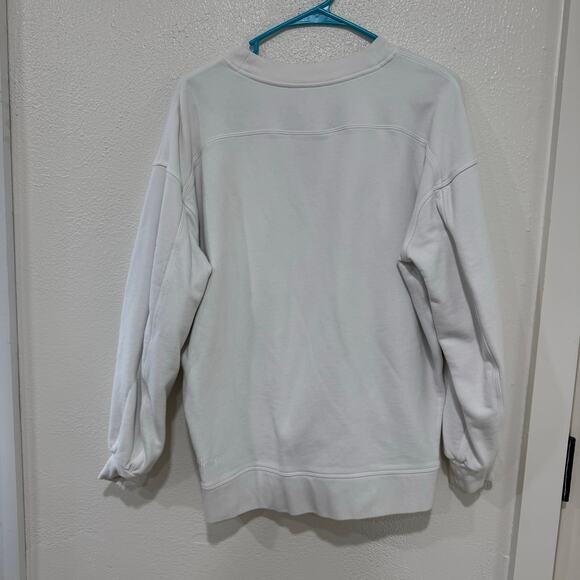 Lululemon Perfectly Oversized Graphic Crewneck Spellout White Size 4 - Picture 5 of 6